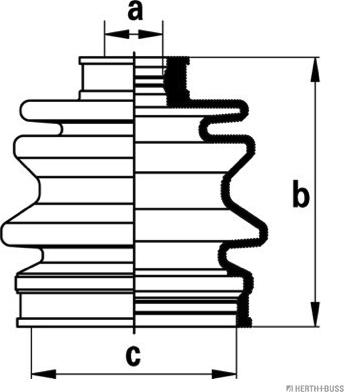 Herth+Buss Jakoparts J2868002 - Cuffia, Semiasse autozon.pro