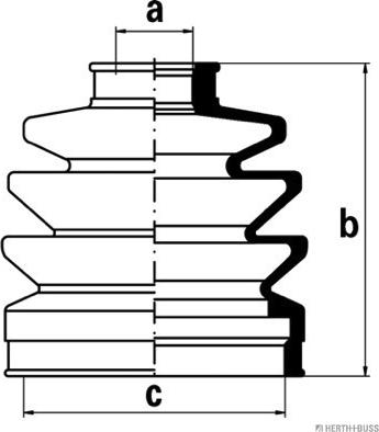 Herth+Buss Jakoparts J2863005 - Cuffia, Semiasse autozon.pro