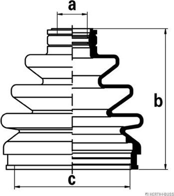 Herth+Buss Jakoparts J2863008 - Cuffia, Semiasse autozon.pro