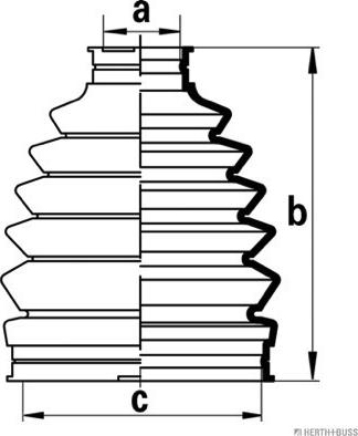 Herth+Buss Jakoparts J2863015 - Cuffia, Semiasse autozon.pro