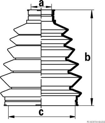 Herth+Buss Jakoparts J2863010 - Cuffia, Semiasse autozon.pro