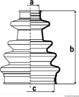 Herth+Buss Jakoparts J2863018 - Cuffia, Semiasse autozon.pro