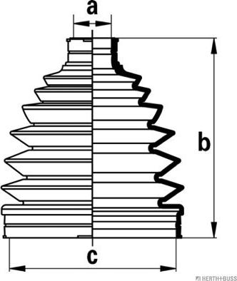 Herth+Buss Jakoparts J2863012 - Cuffia, Semiasse autozon.pro