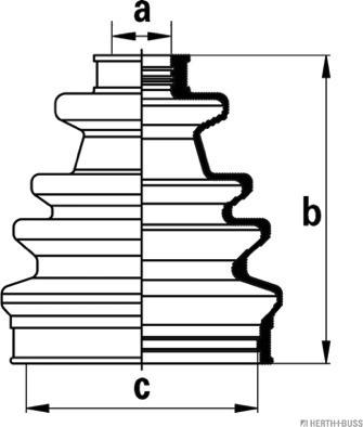 Herth+Buss Jakoparts J2863017 - Cuffia, Semiasse autozon.pro
