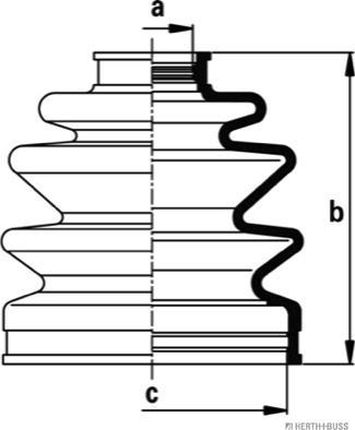 Herth+Buss Jakoparts J2863020 - Cuffia, Semiasse autozon.pro