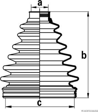 Herth+Buss Jakoparts J2862009 - Cuffia, Semiasse autozon.pro
