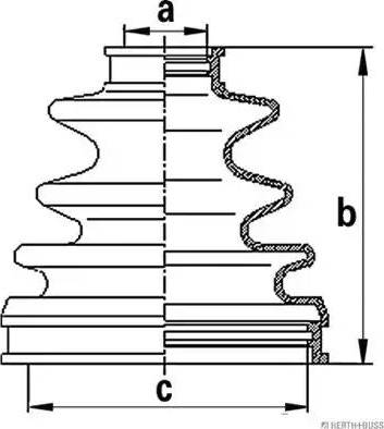 Herth+Buss Jakoparts J2862005 - Cuffia, Semiasse autozon.pro