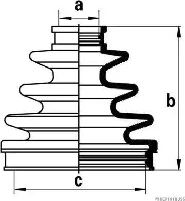 Herth+Buss Jakoparts J2862006 - Cuffia, Semiasse autozon.pro