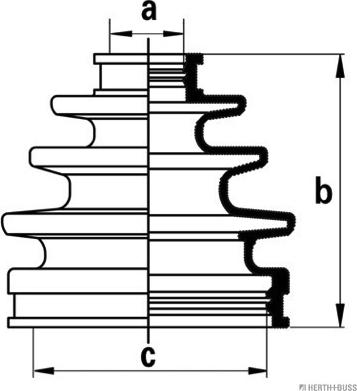 Herth+Buss Jakoparts J2862007 - Cuffia, Semiasse autozon.pro