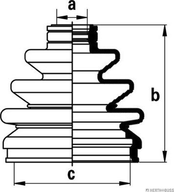 Herth+Buss Jakoparts J2867004 - Cuffia, Semiasse autozon.pro