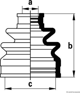 Herth+Buss Jakoparts J2880500 - Cuffia, Semiasse autozon.pro