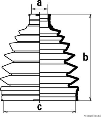 Herth+Buss Jakoparts J2867016 - Cuffia, Semiasse autozon.pro
