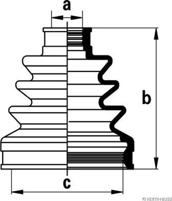Herth+Buss Jakoparts J2884019 - Cuffia, Semiasse autozon.pro