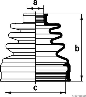 Herth+Buss Jakoparts J2884014 - Cuffia, Semiasse autozon.pro