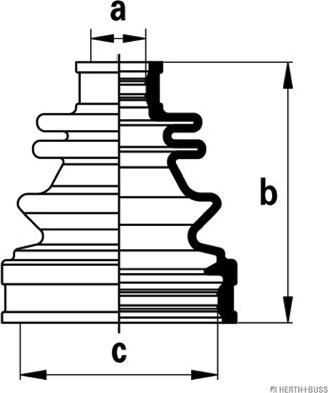 Herth+Buss Jakoparts J2884018 - Cuffia, Semiasse autozon.pro