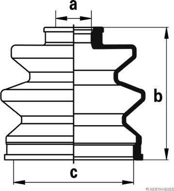 Herth+Buss Jakoparts J2884024 - Cuffia, Semiasse autozon.pro