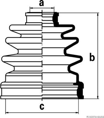 Herth+Buss Jakoparts J2884025 - Cuffia, Semiasse autozon.pro