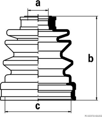 Herth+Buss Jakoparts J2885001 - Cuffia, Semiasse autozon.pro