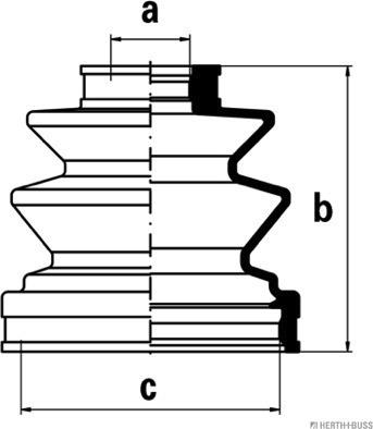 Herth+Buss Jakoparts J2885007 - Cuffia, Semiasse autozon.pro