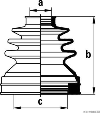 Herth+Buss Jakoparts J2885014 - Cuffia, Semiasse autozon.pro