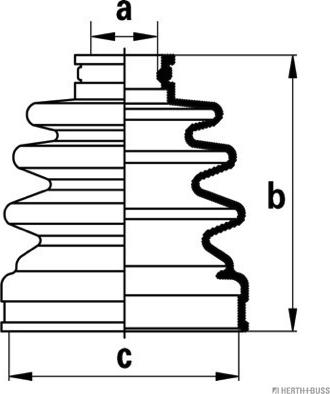 Herth+Buss Jakoparts J2880301 - Cuffia, Semiasse autozon.pro