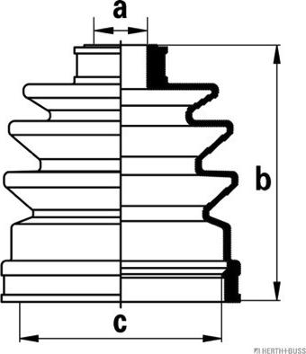 Herth+Buss Jakoparts J2881002 - Cuffia, Semiasse autozon.pro