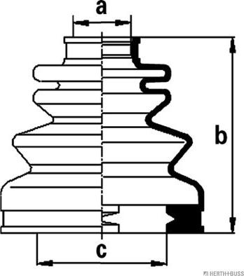 Herth+Buss Jakoparts J2881019 - Cuffia, Semiasse autozon.pro