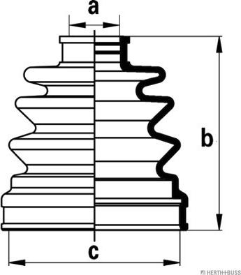 Herth+Buss Jakoparts J2881017 - Cuffia, Semiasse autozon.pro
