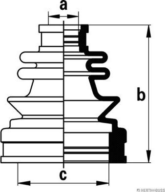 Herth+Buss Jakoparts J2881020 - Cuffia, Semiasse autozon.pro