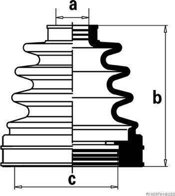 Herth+Buss Jakoparts J2881021 - Cuffia, Semiasse autozon.pro