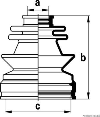 Herth+Buss Jakoparts J2881028 - Cuffia, Semiasse autozon.pro