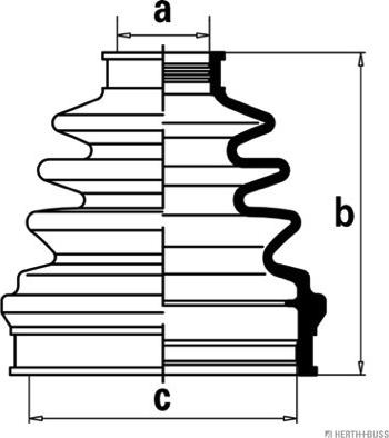 Herth+Buss Jakoparts J2881023 - Cuffia, Semiasse autozon.pro