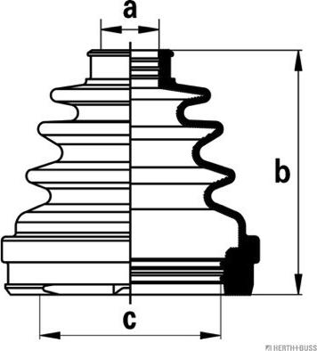 Herth+Buss Jakoparts J2881027 - Cuffia, Semiasse autozon.pro