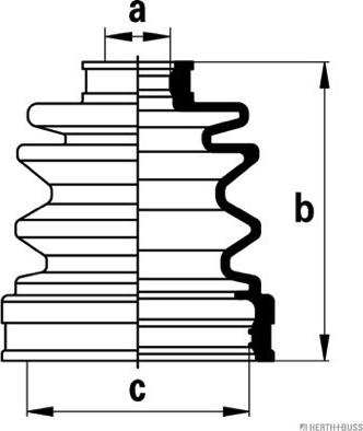 Herth+Buss Jakoparts J2888006 - Cuffia, Semiasse autozon.pro