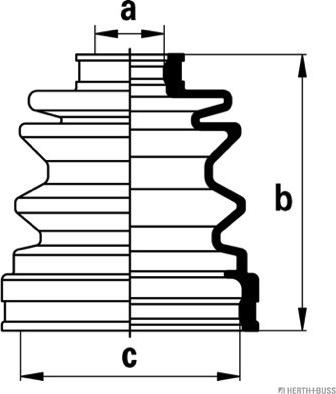 Herth+Buss Jakoparts J2888008 - Cuffia, Semiasse autozon.pro