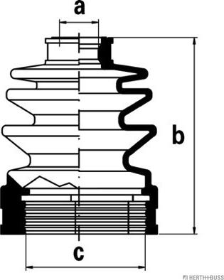 Herth+Buss Jakoparts J2888010 - Cuffia, Semiasse autozon.pro