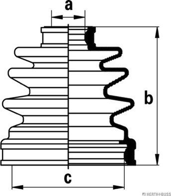 Herth+Buss Jakoparts J2883004 - Cuffia, Semiasse autozon.pro