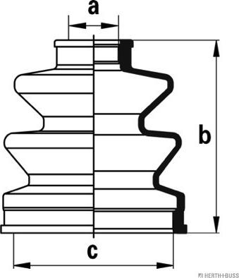Herth+Buss Jakoparts J2883006 - Cuffia, Semiasse autozon.pro