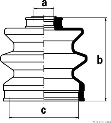 Herth+Buss Jakoparts J2883000 - Cuffia, Semiasse autozon.pro