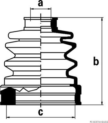 Herth+Buss Jakoparts J2883002 - Cuffia, Semiasse autozon.pro