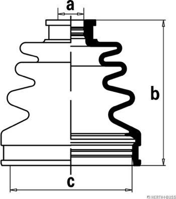Herth+Buss Jakoparts J2883015 - Cuffia, Semiasse autozon.pro