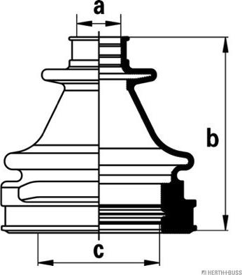 Herth+Buss Jakoparts J2883017 - Cuffia, Semiasse autozon.pro