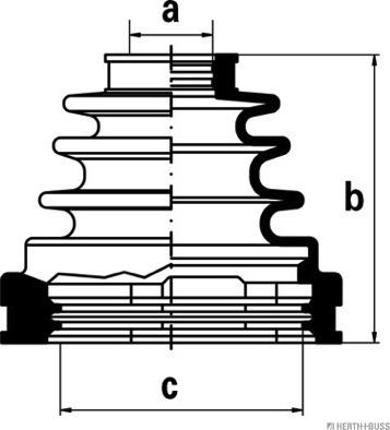 Herth+Buss Jakoparts J2882006 - Cuffia, Semiasse autozon.pro