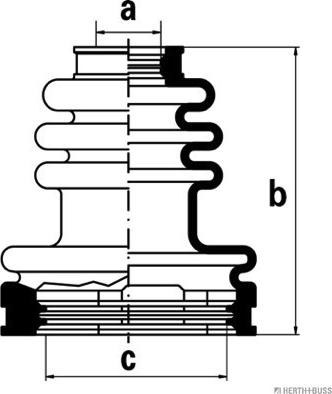 Herth+Buss Jakoparts J2882000 - Cuffia, Semiasse autozon.pro