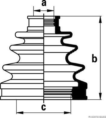 Herth+Buss Jakoparts J2882017 - Cuffia, Semiasse autozon.pro
