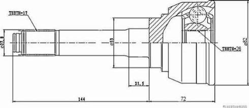 Herth+Buss Jakoparts J2829005 - Kit giunti, Semiasse autozon.pro