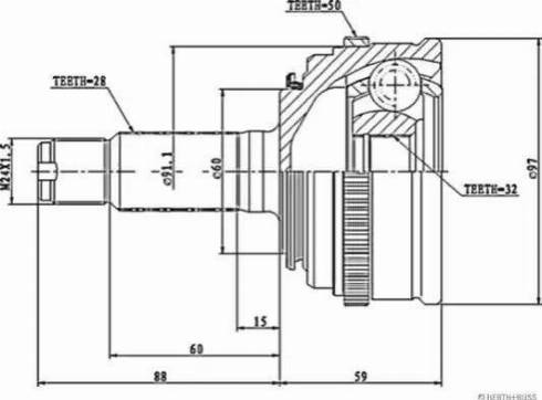 Herth+Buss Jakoparts J2824119 - Kit giunti, Semiasse autozon.pro