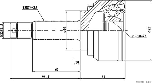 Herth+Buss Jakoparts J2825004 - Kit giunti, Semiasse autozon.pro