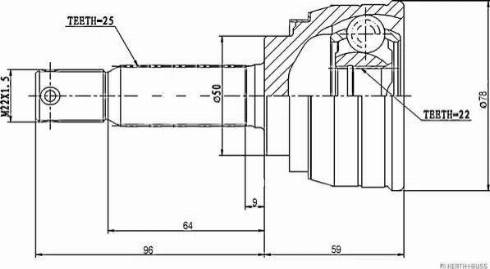 Herth+Buss Jakoparts J2825001 - Kit giunti, Semiasse autozon.pro