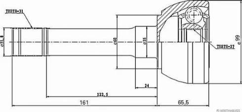 Herth+Buss Jakoparts J2821042 - Kit giunti, Semiasse autozon.pro